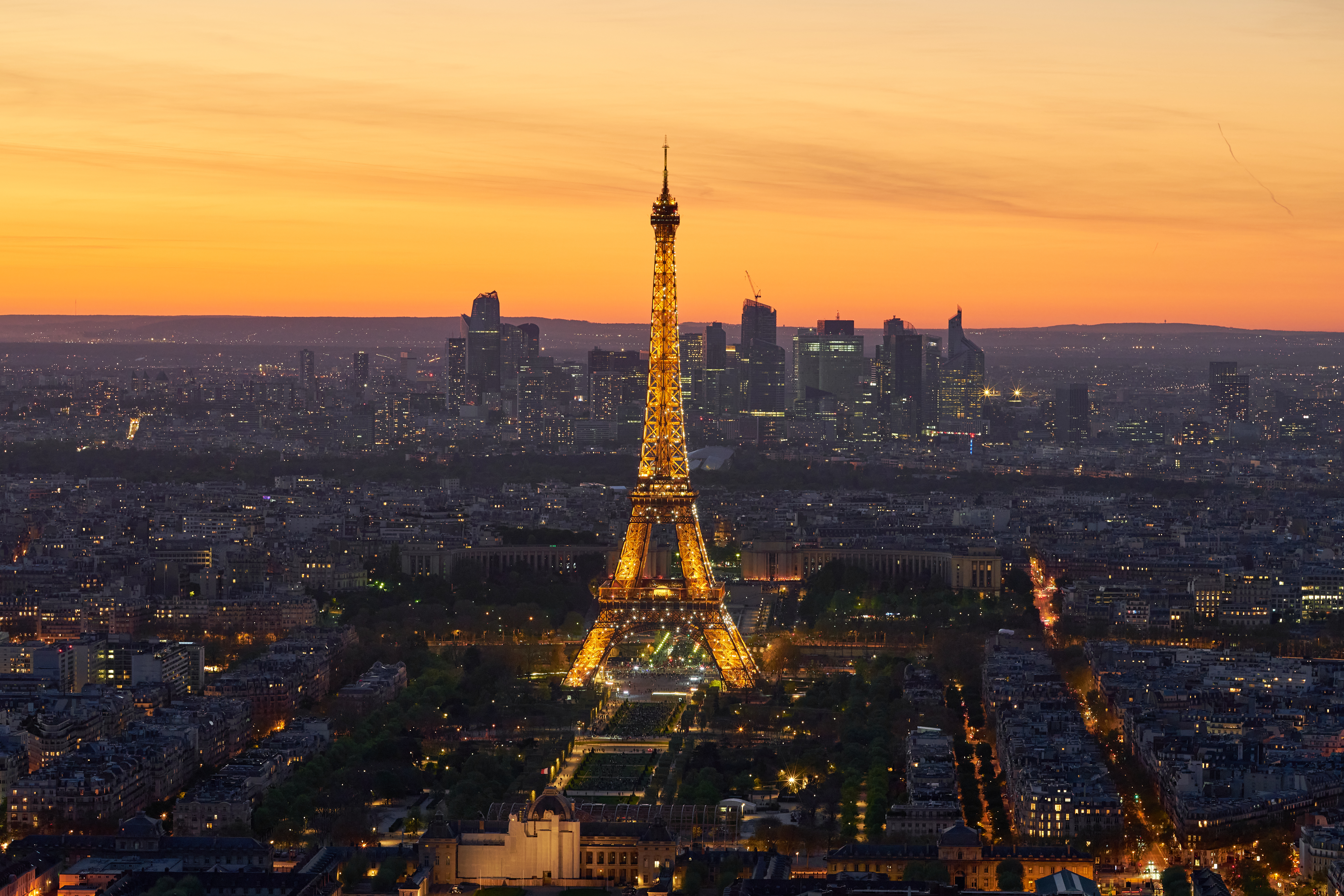 Vue sur la Tour Eiffel et le 15e arrondissement de Paris